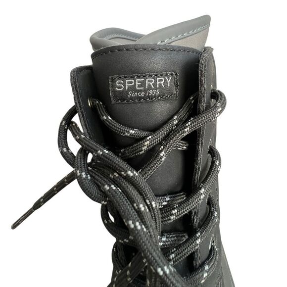 Sperry Waterproof Duck Boots – Black Lace-Up Winter Boots, All-Weather 5 - Picture 4 of 10